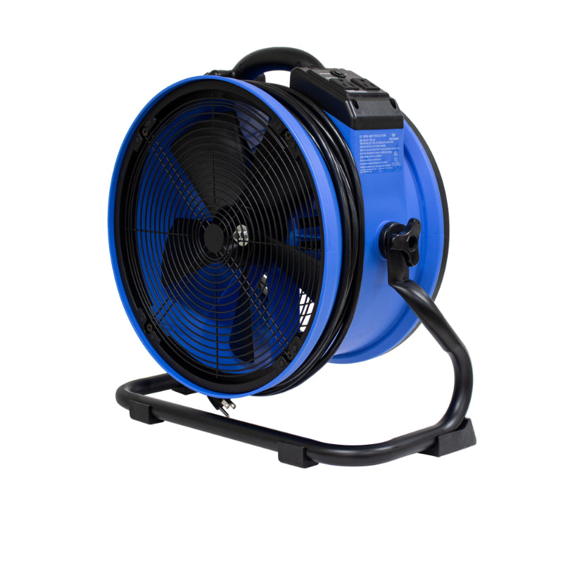 p-39ar axial air mover with power outlets back left angle view