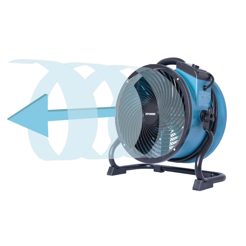 x-39ar blue axial air mover w power outlets airflow