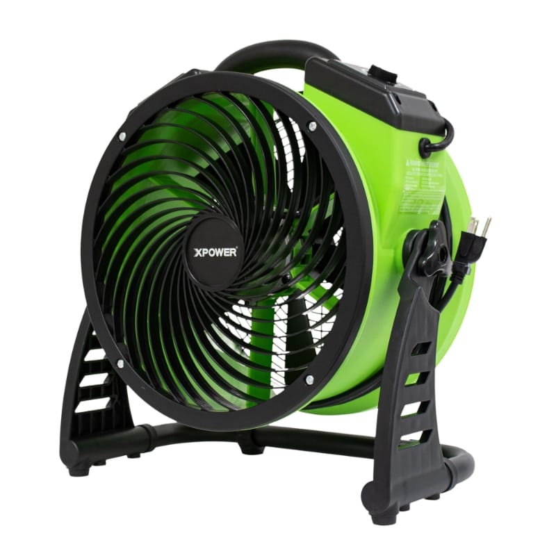 fc-250d air circulator utility floor fan right angle view