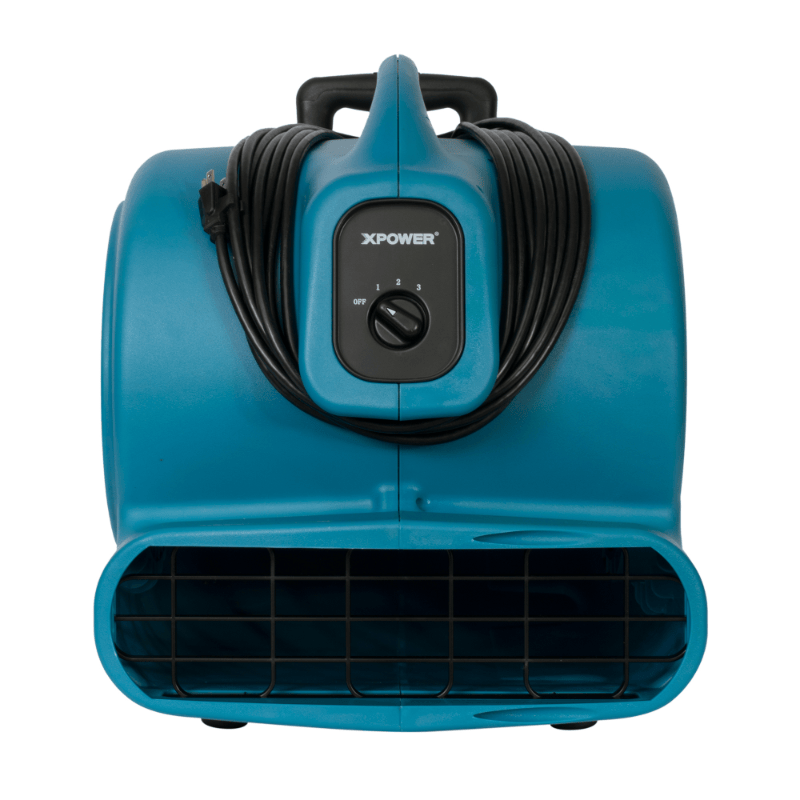 p-830h blue air mover front view wrap around