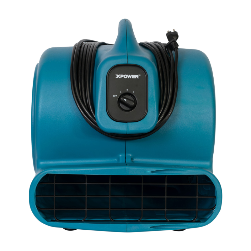 p-800 blue air mover front view wrap around