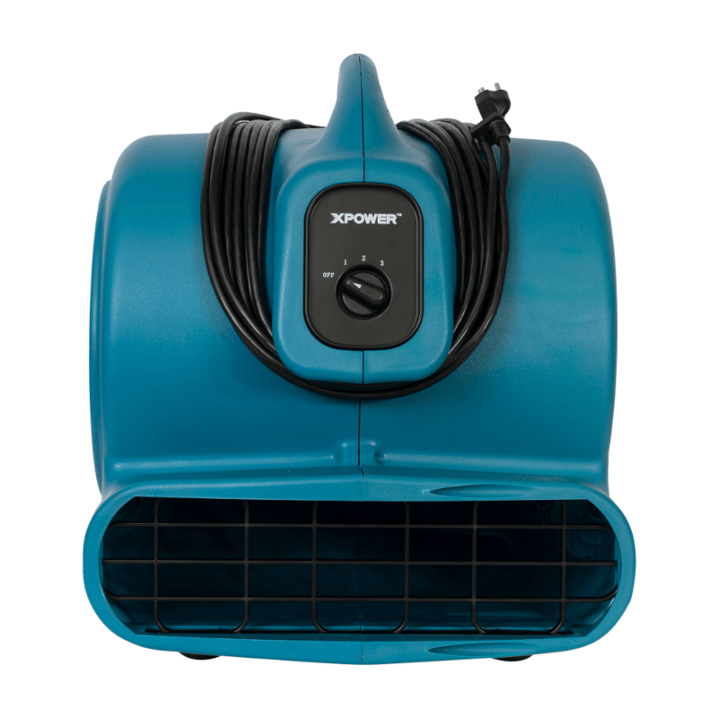 p-800 blue air mover front view wrap around