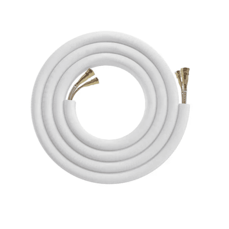 MRCOOL DIY Hyper Heat white refrigerant lineset brass fittings installation kit
