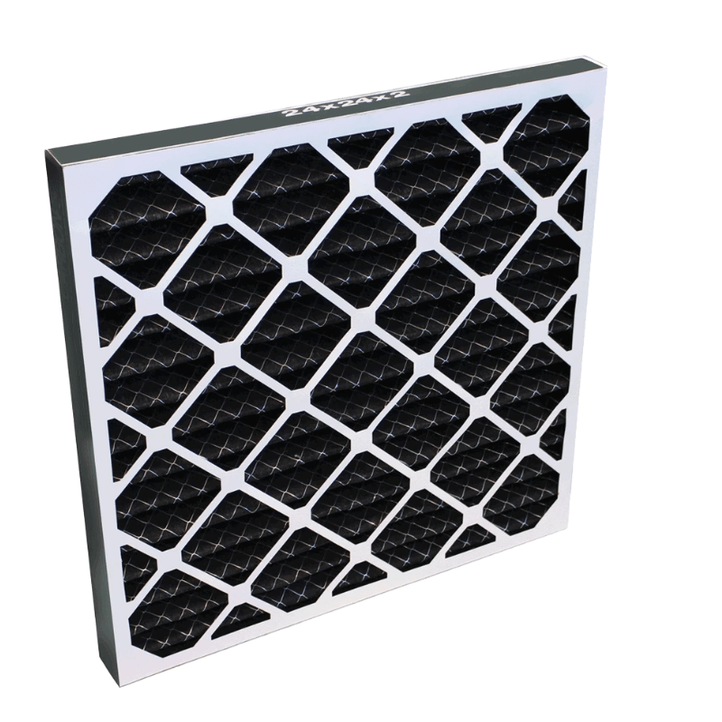 Novatek Charcoal Pleated Box Filter 16 x 16 x 2 inch for odor removal and dust filtration