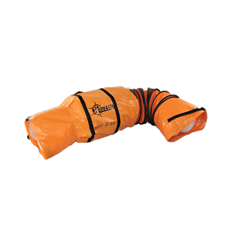Novatek Duct-2-Go Portable Safety Orange Vinyl Duct for Novair 700 1000 Series ventilation