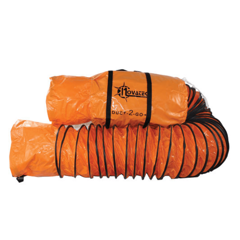 Novatek Duct-2-Go Safety Orange Portable Vinyl Duct for Novair 700 and 1000 Series airflow