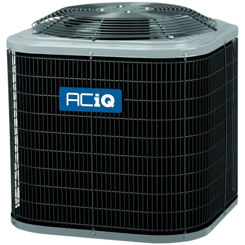 Left side view of the ACiQ 1.5 Ton 13.4 SEER2 Air Conditioner Condenser