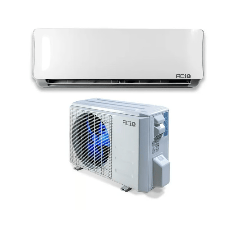 ACiQ 24000 BTU 23.5 SEER single zone wall mounted mini split system WiFi indoor and outdoor units side by side
