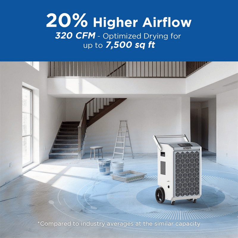 MOISWELL Pioneer XII Dehumidifier with 320 CFM airflow
