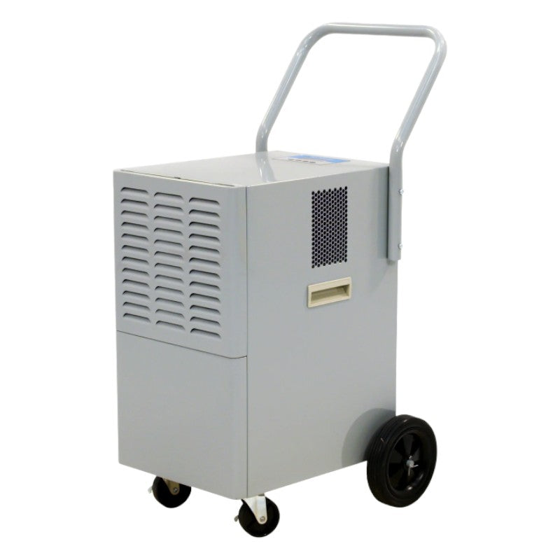 Portable Namco P646 110 Pint Dehumidifier with caster wheels for easy mobility