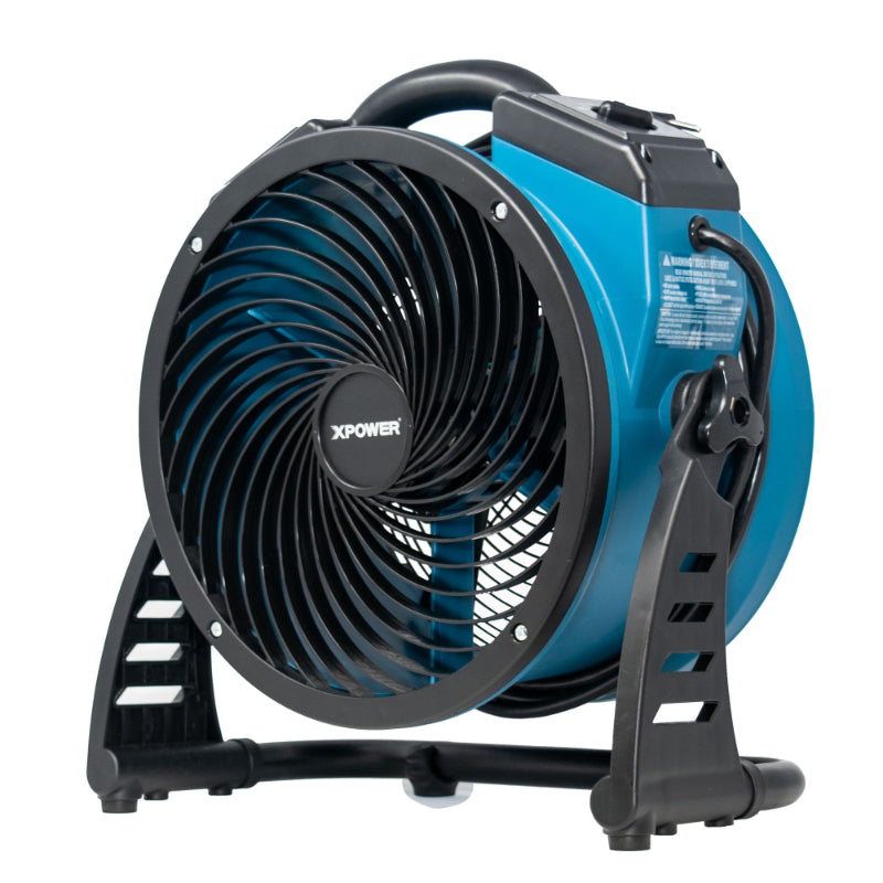 fc-250ad air circulator utility floor fan right angle view