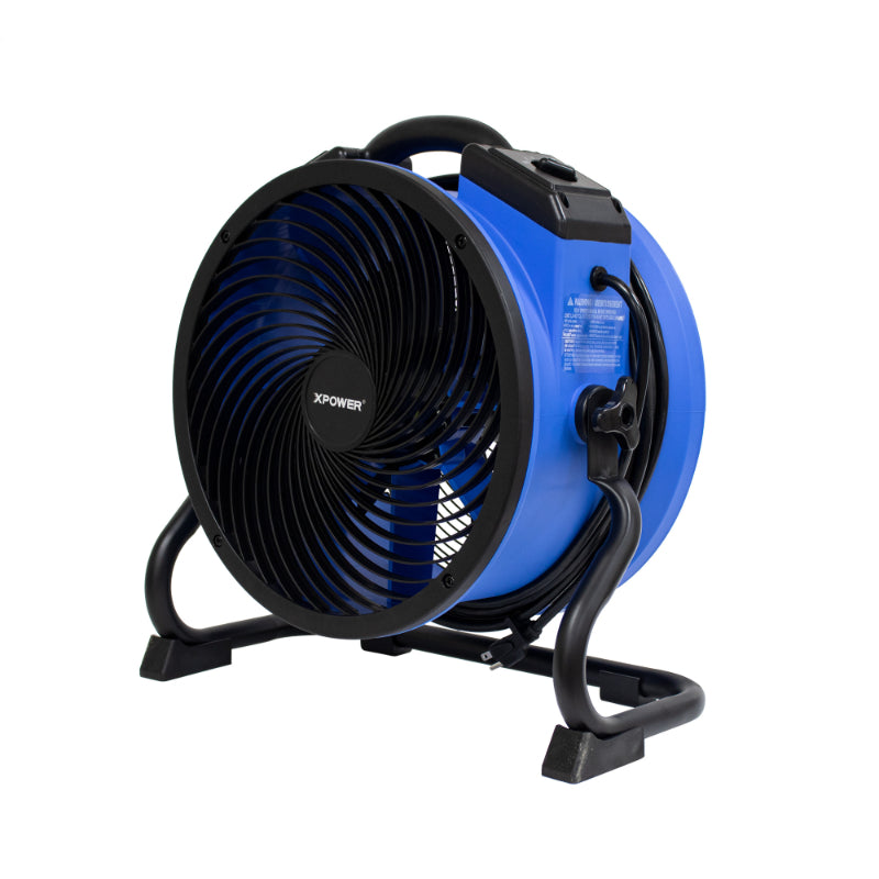 fc-300a air circulator w power outlets right angle view