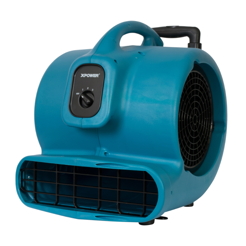 p-800h blue air mover right angle view