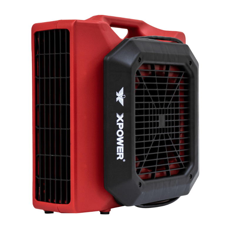 pl 700a red low profile air mover side angle view