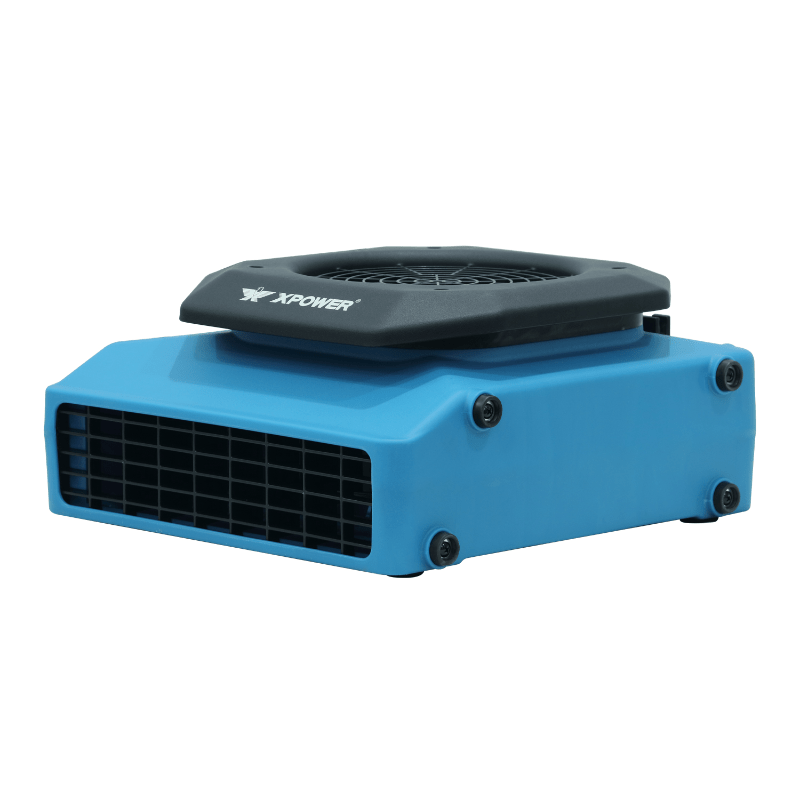 pl 650a blue low profile air mover right angle view