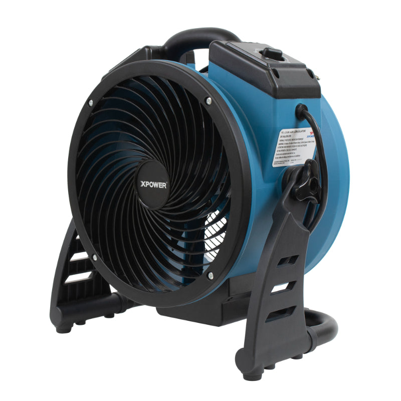 fc-150b air circulator utility floor fan right angle view