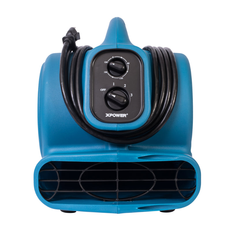 p-230at blue mini mighty air mover front view wrap around