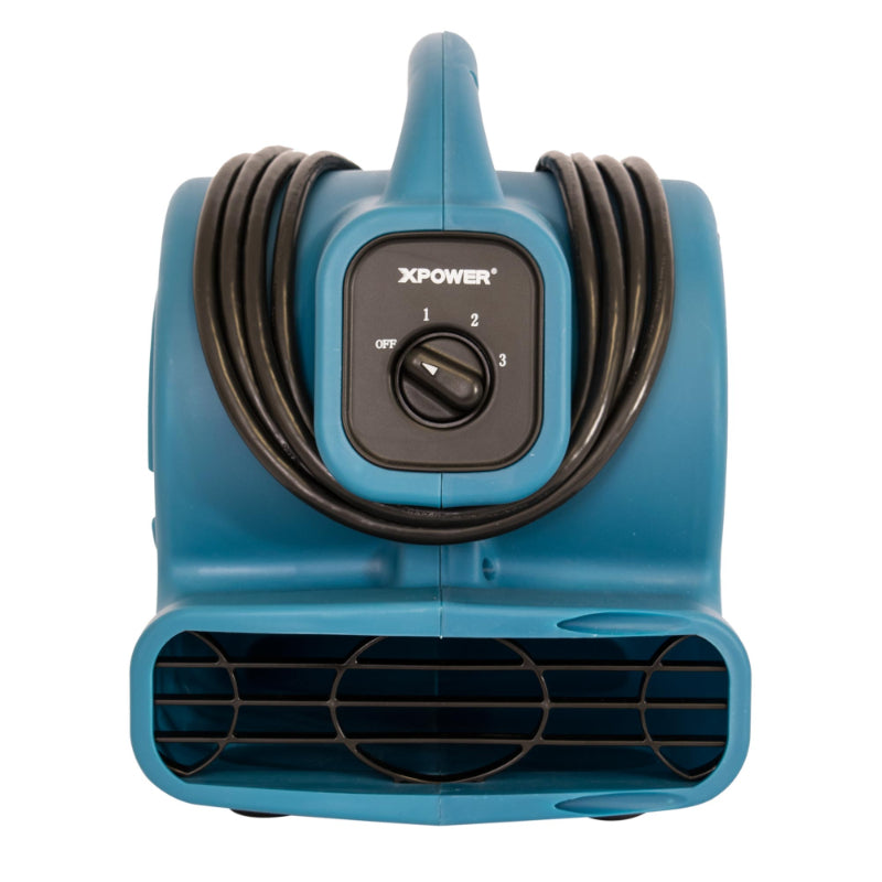 p-80a blue mini mighty air mover front view wrap around