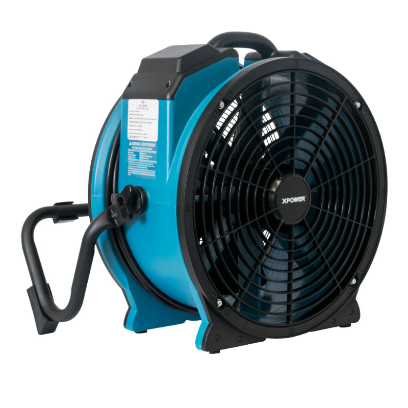 fc-420 air circulator utility floor fan left angle rack up view