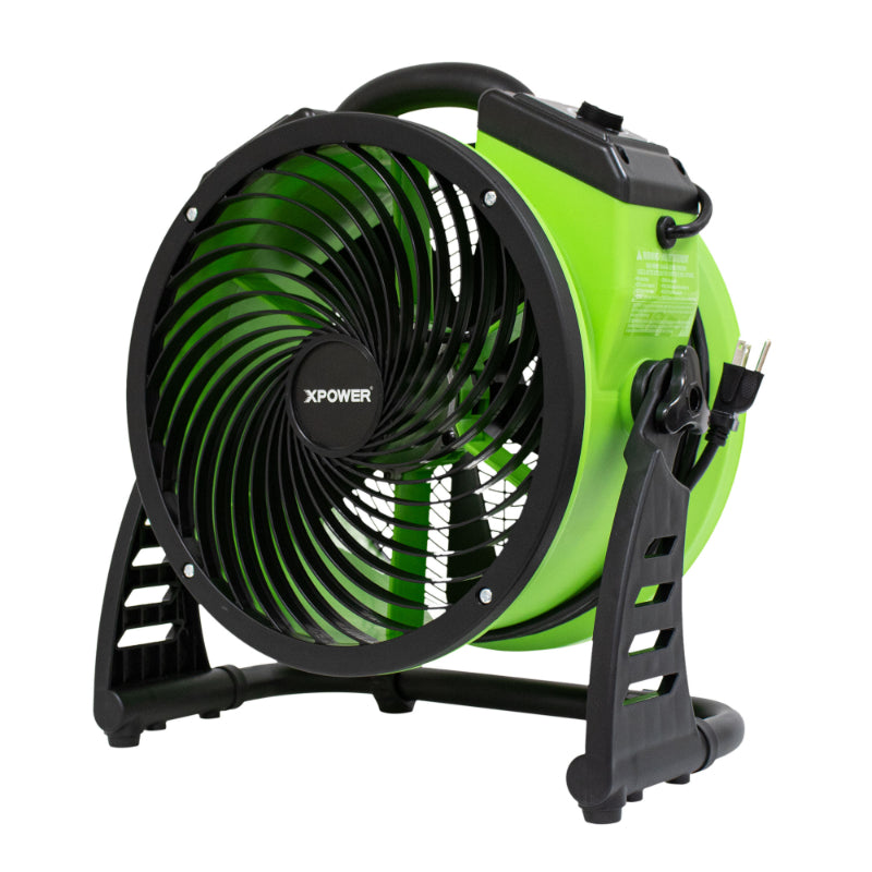 fc-250d air circulator utility floor fan right angle view