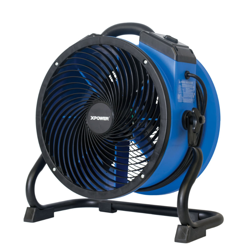 fc-300 air circulator utility floor fan right angle view