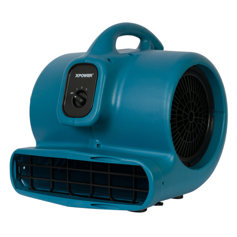 p-600a blue air mover right angle view