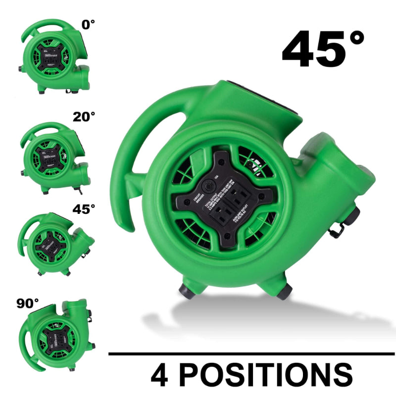 p-230at green mini mighty air mover 4 positions