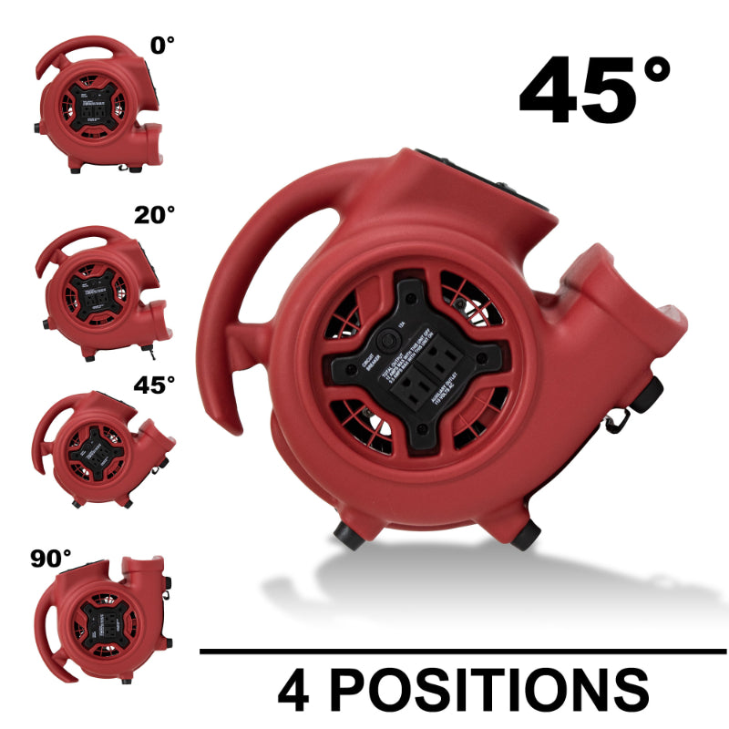 p-230at red mini mighty air mover 4 positions