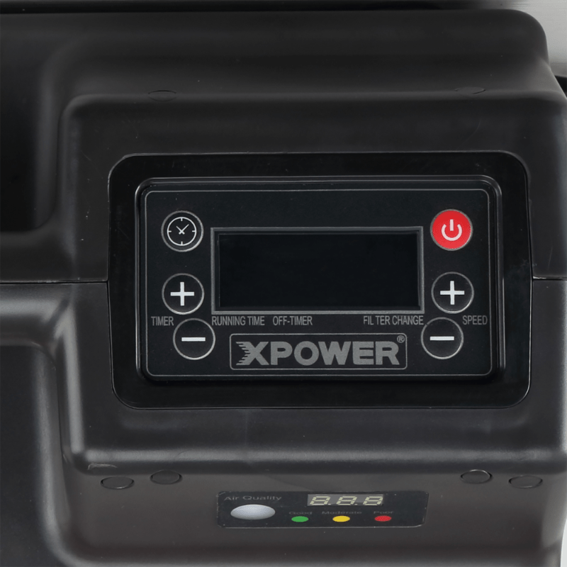 X-2830u mini air scrubber control panel