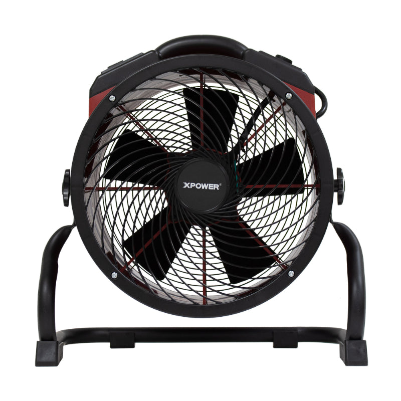 x-39ar red axial air mover w power outlets front view