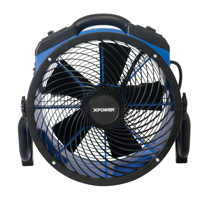 fc-300 air circulator utility floor fan front rack up view