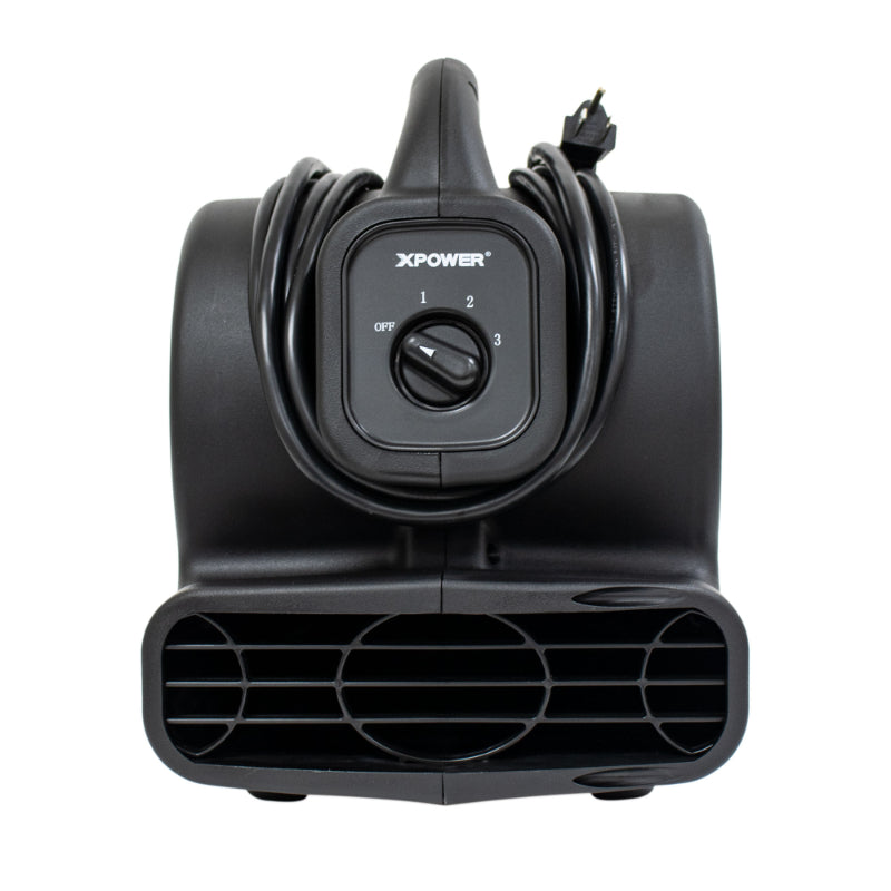 p-80a mini mighty air mover black front view wrap around