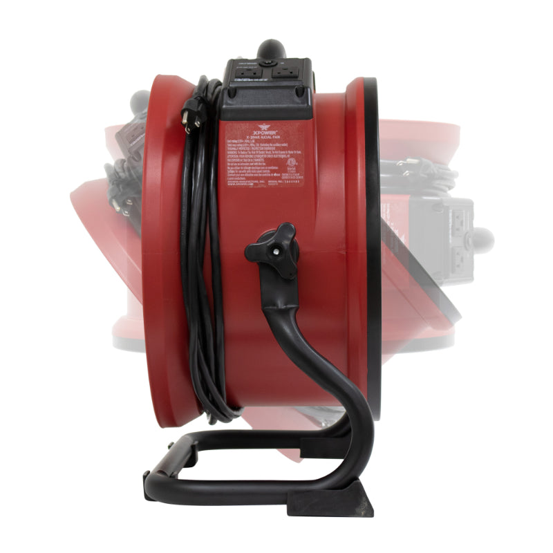 x-39ar red axial air mover w power outlets 360 degree