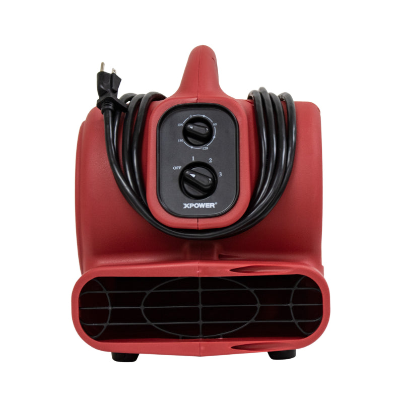 p-230at red mini mighty air mover front view wrap around