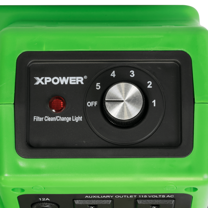  x-2480a green hepa air scrubber speed close up