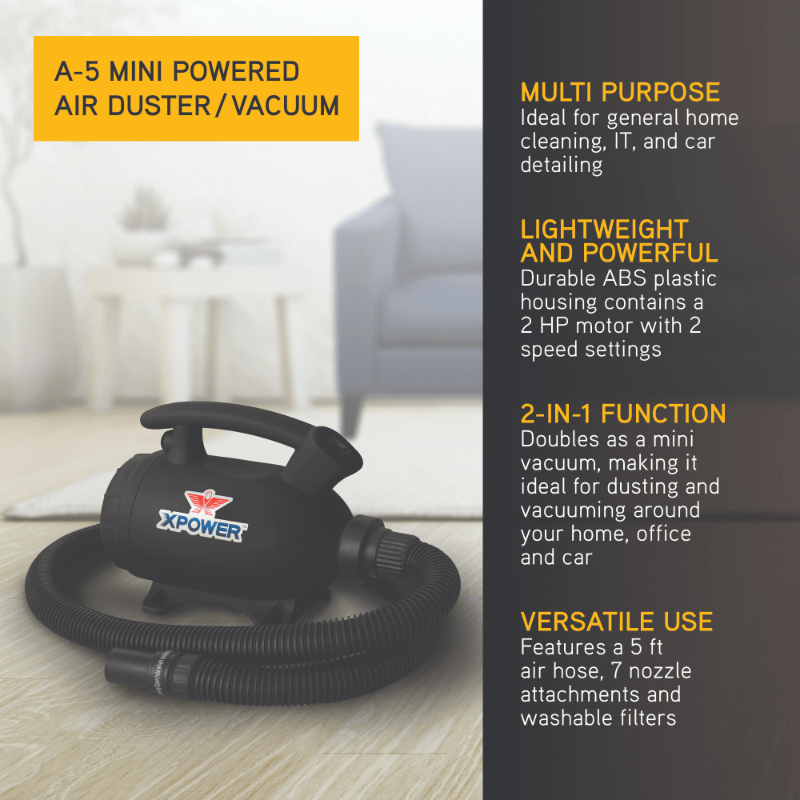 a-5  electric air duster blower infographic2