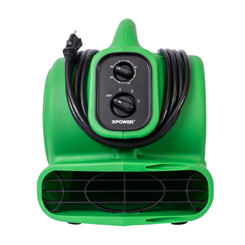 p-230at green mini mighty air mover front view wrap around