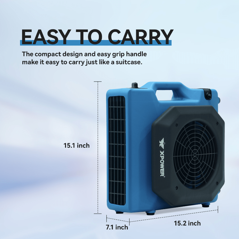 pl 650a low profile air mover easy to carry infographic