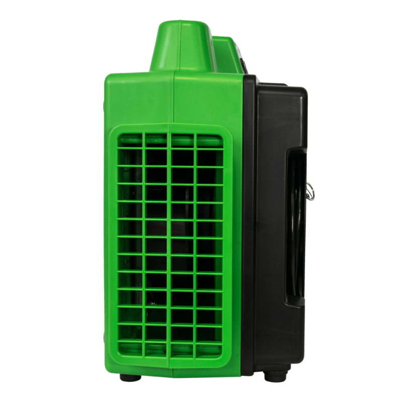 x-2480a green hepa air scrubber left side view