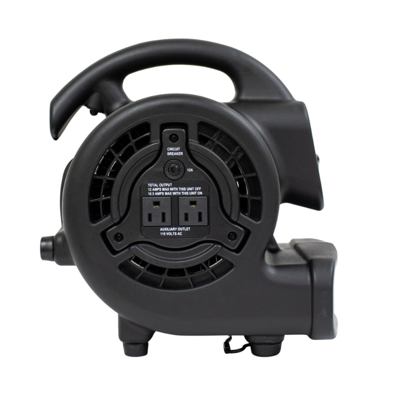 p-80a mini mighty air mover black left side view