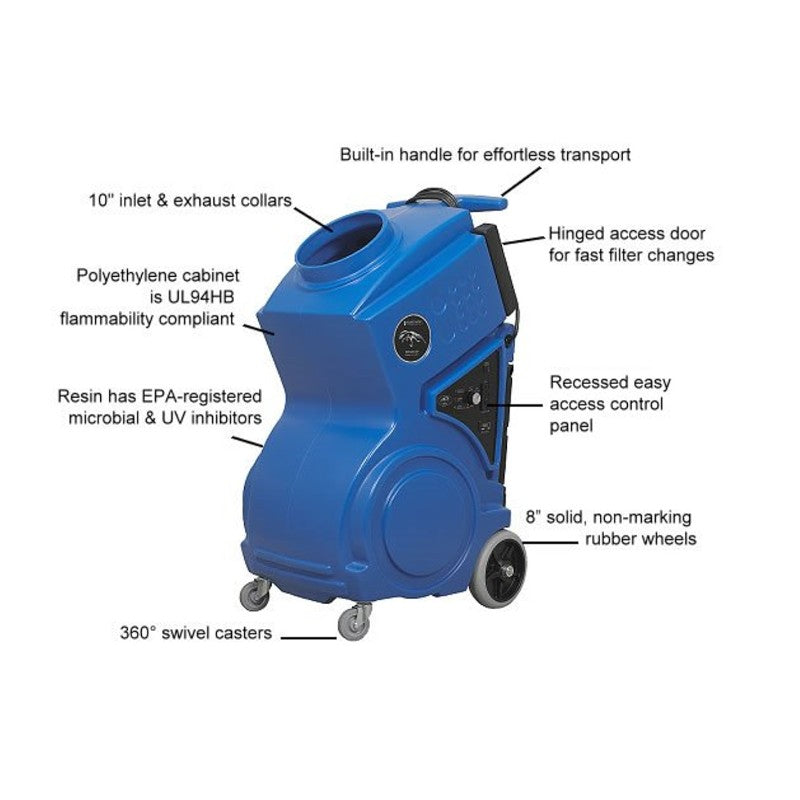 Abatement Technologies PRED1200 Portable Air Scrubber Features