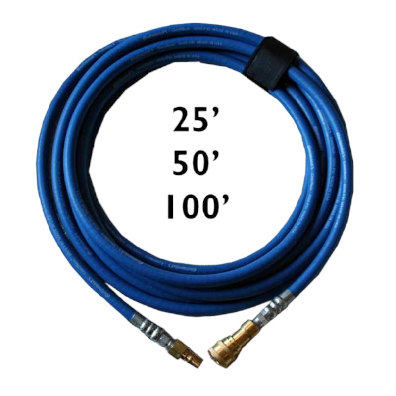 EDIC 25′, 50', 100' Solution Hoses with Quick Connects