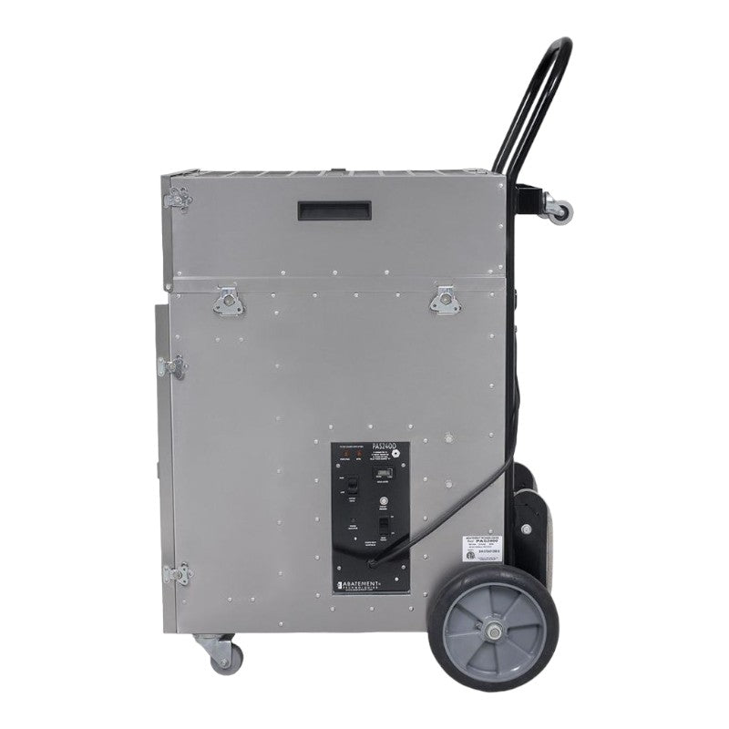 Efficient HEPA-AIRE PAS2400 Portable Air Scrubber of  Abatement Technologies air scrubber with easy-access pre-filter door and GFCI-protected controls