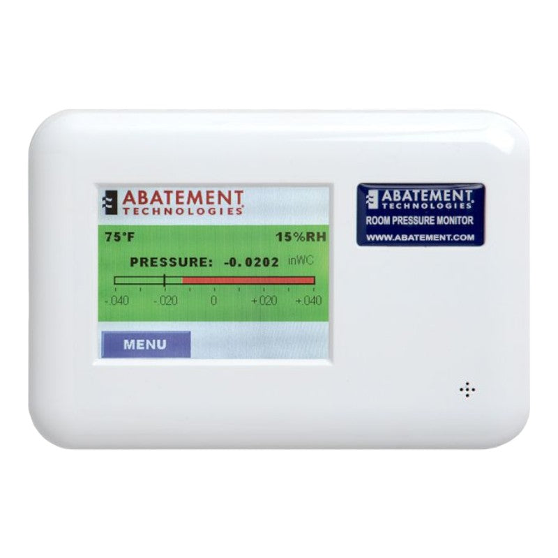 Efficient room pressure management with Abatement Technologies Single Room Pressure Monitor RPM-RT1