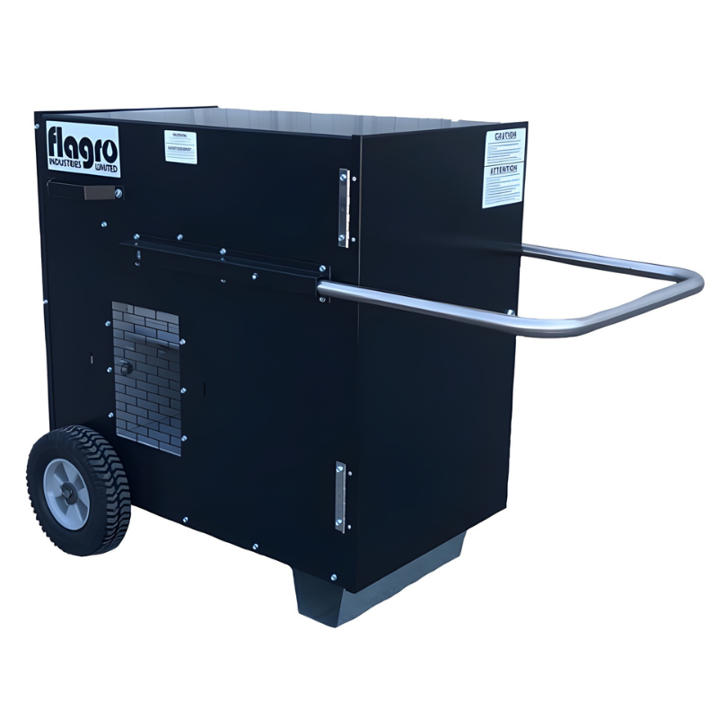 Flagro THC-175DF 175,000 BTUH dual fuel tent heater with wheels and handle for portable heating