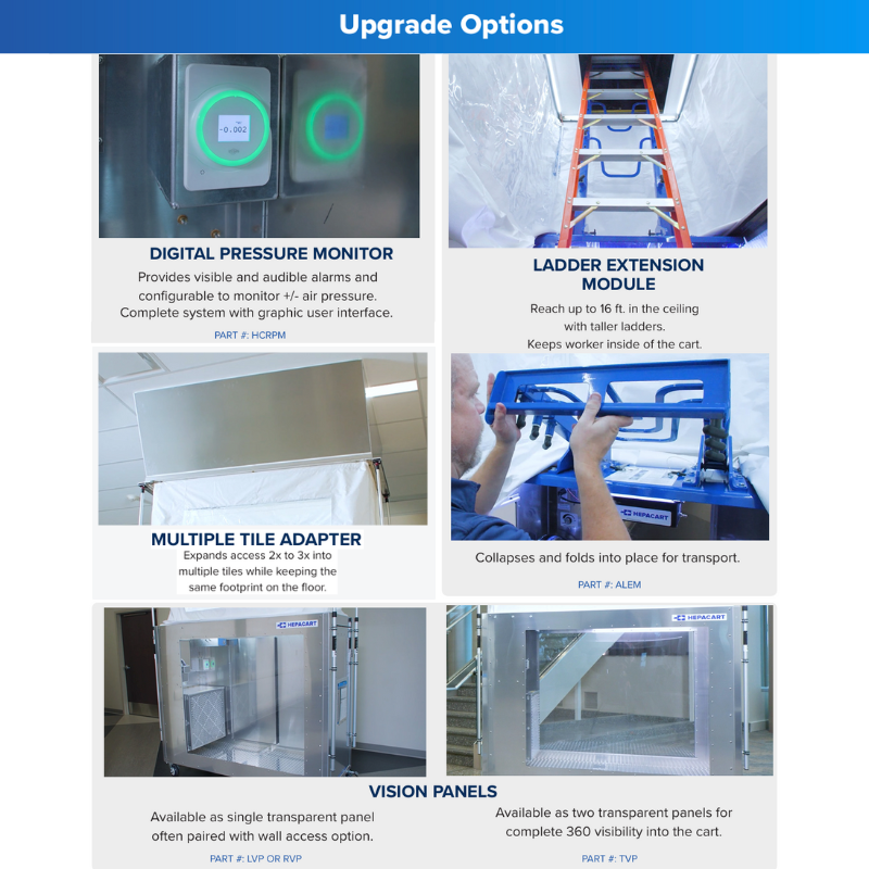 HEPACART AUTOLIFT Upgrade Options