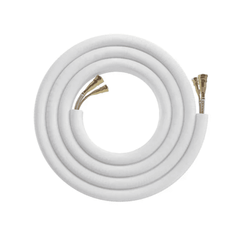 MRCOOL DIY Hyper Heat white refrigerant lineset brass fittings installation kit