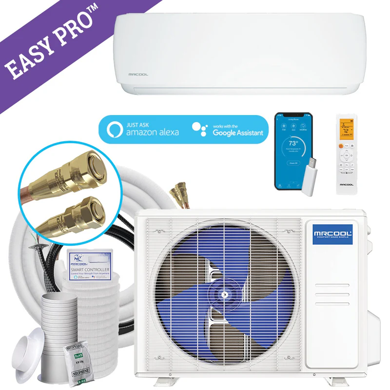 MRCOOL DIY Easy Pro 12,000 BTU 5th Gen Ductless Mini Split Heat Pump System - 19.5 SEER2, 115V (EZPRO-12-HP-11516D-O)