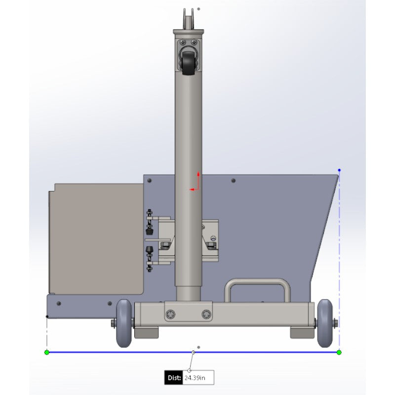 PTAC cleaning cradle depth diagram