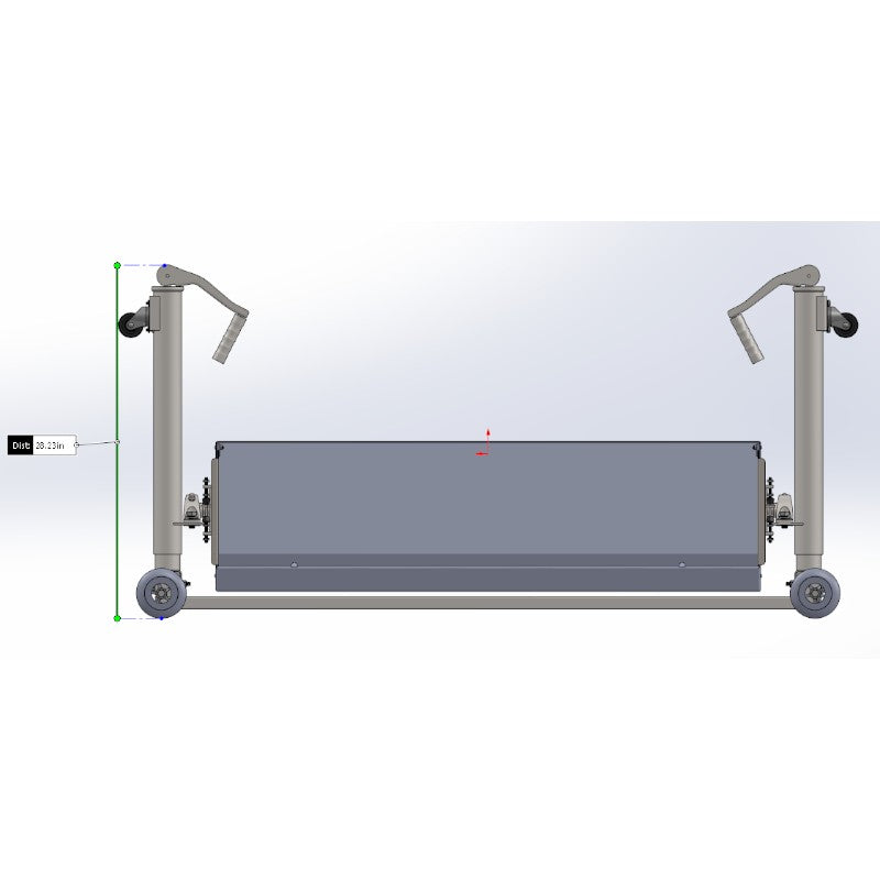 PTAC cleaning cradle height diagram